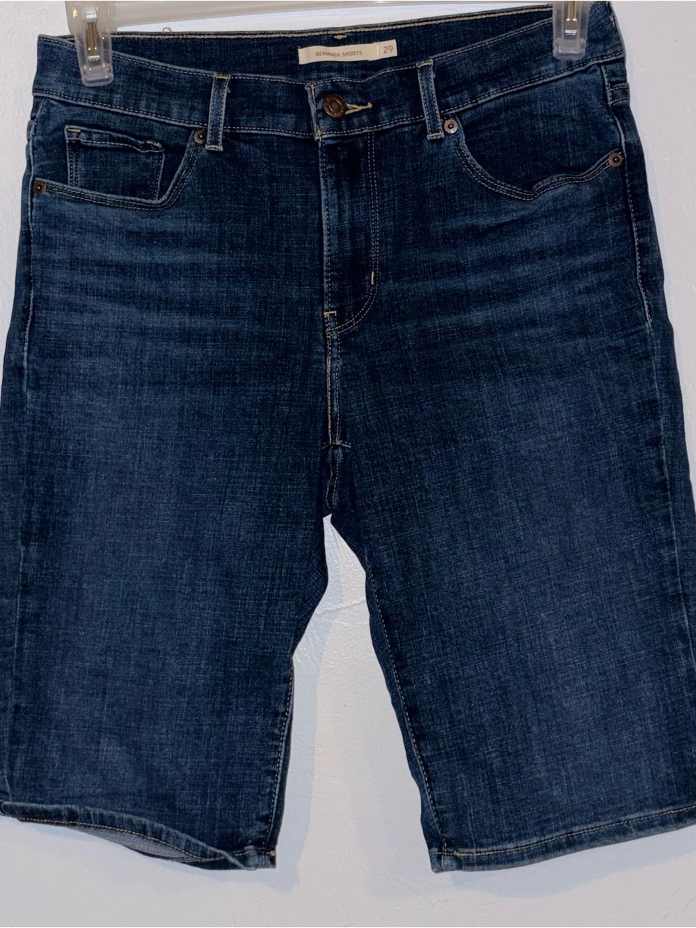 Levi's Dark Blue Denim Women's Bermuda Shorts